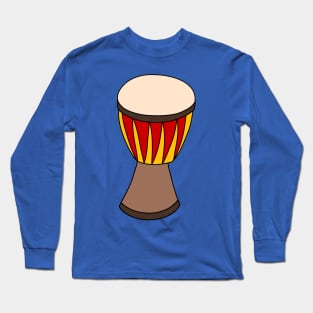 Red and Yellow Djembe Long Sleeve T-Shirt